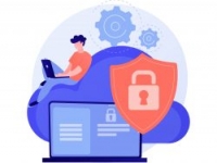 Cloud computing security abstract concept vector illustration. Cloud information security system, data protection service, safety architecture, network computing, storage access abstract metaphor.