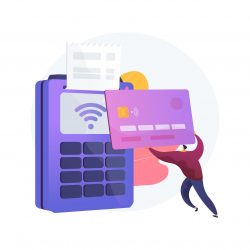 Contactless payment abstract concept vector illustration. Contactless technology, payment system, smartphone banking application, paypass solution, smartwatch purchase method abstract metaphor.